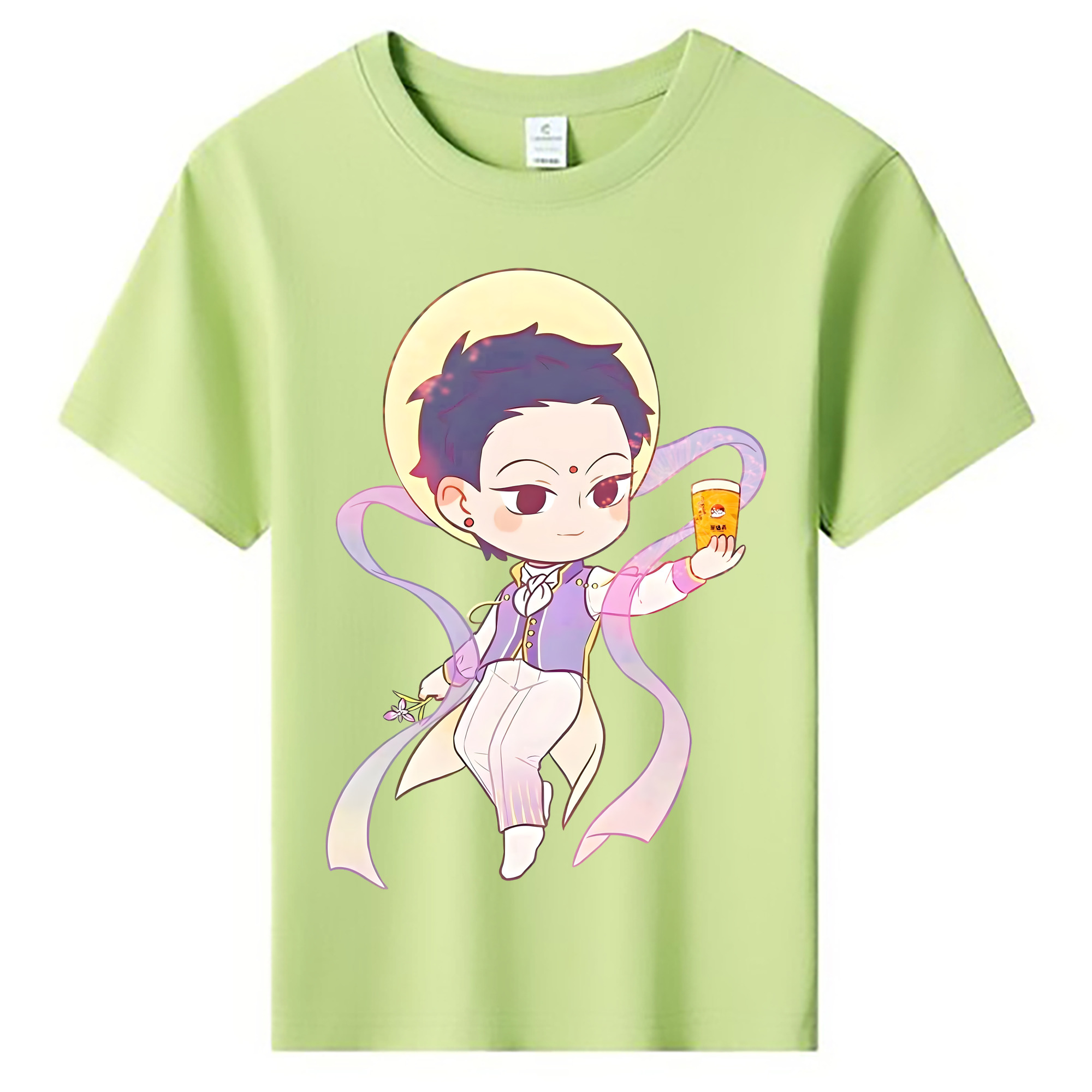 （画像用） Ne Zha 2 ナタ 魔童の大暴れ 綿100％キッズTシャツ（フロントプリント）